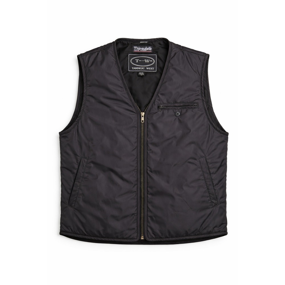 Tannery West Mens Black Insulated Vest Thinsulate Zip Front Size‎ 1X